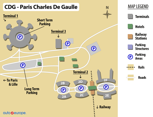 Paris CDG Airport Map
