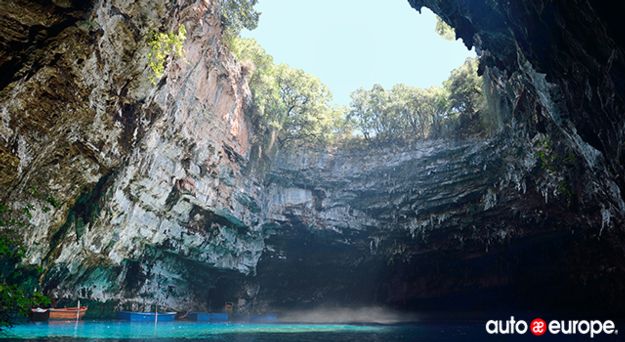 Cave melissani in greece