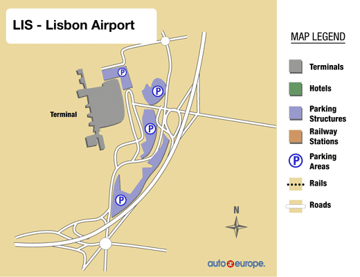 Lisbon Portela Airport Map