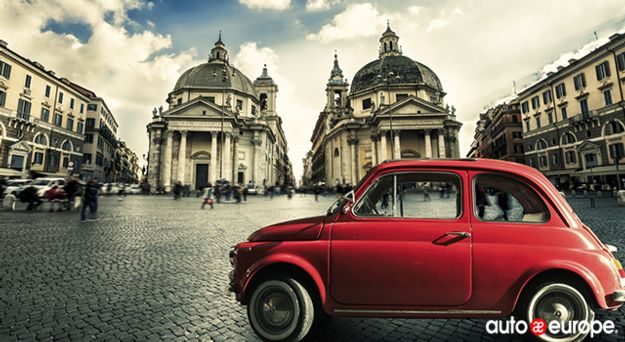 Vintage Red Car, Italy