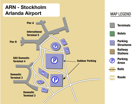 Stockholm Arlanda Airport Map