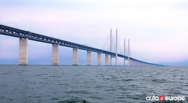 The Oresund Bridge connecting Sweden and Denmark